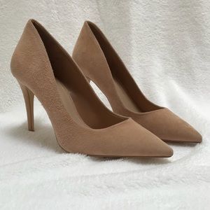 Nude suede stiletto heels, ALDO sz 7 US/37.5 EUR